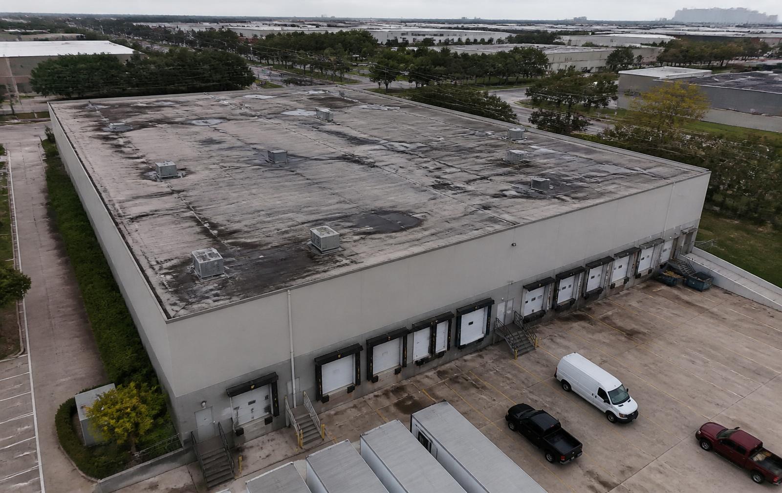 Industrial Roof Coating Restoration — before
