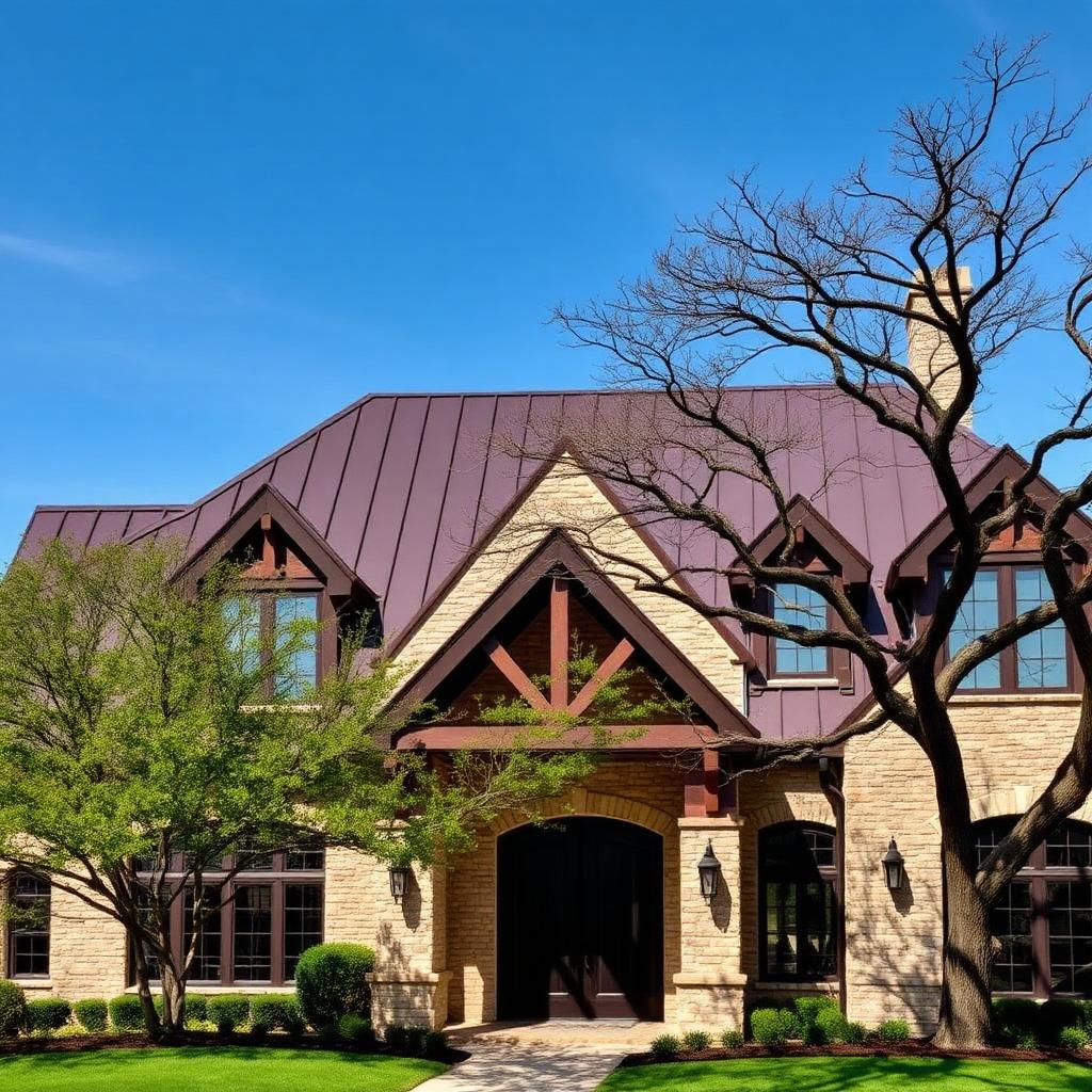 Standing seam metal roof replacement in Highland Park, Dallas