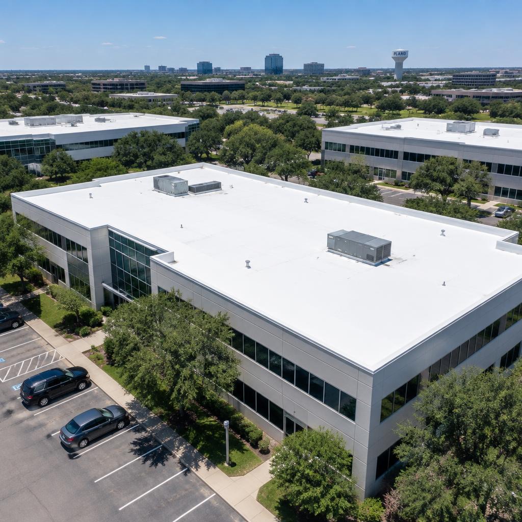 Corporate Campus TPO Re-Roof — after