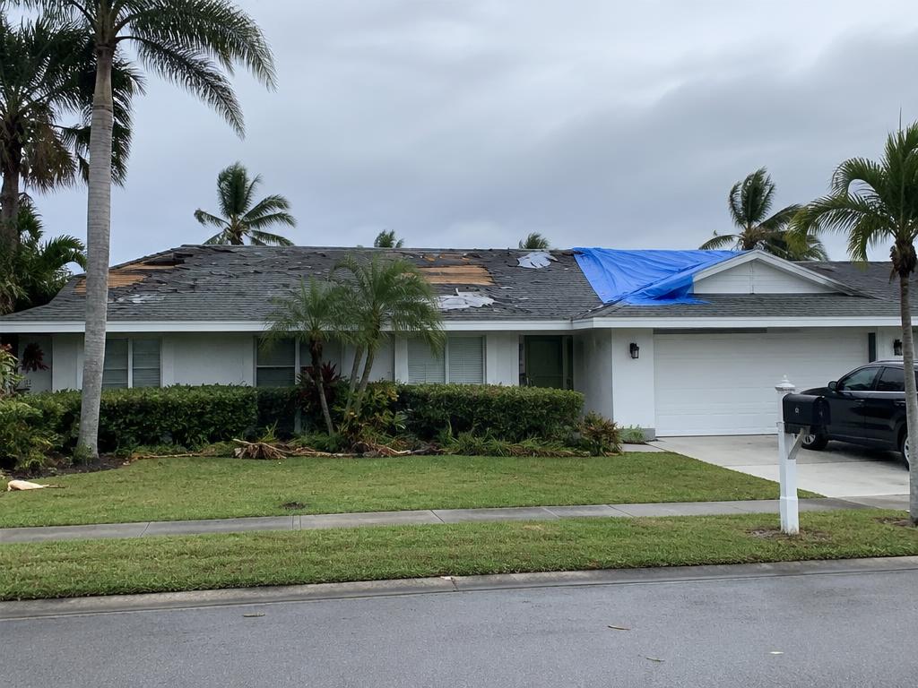 Hurricane Damage Restoration in Fort Lauderdale, FL before the roofing work